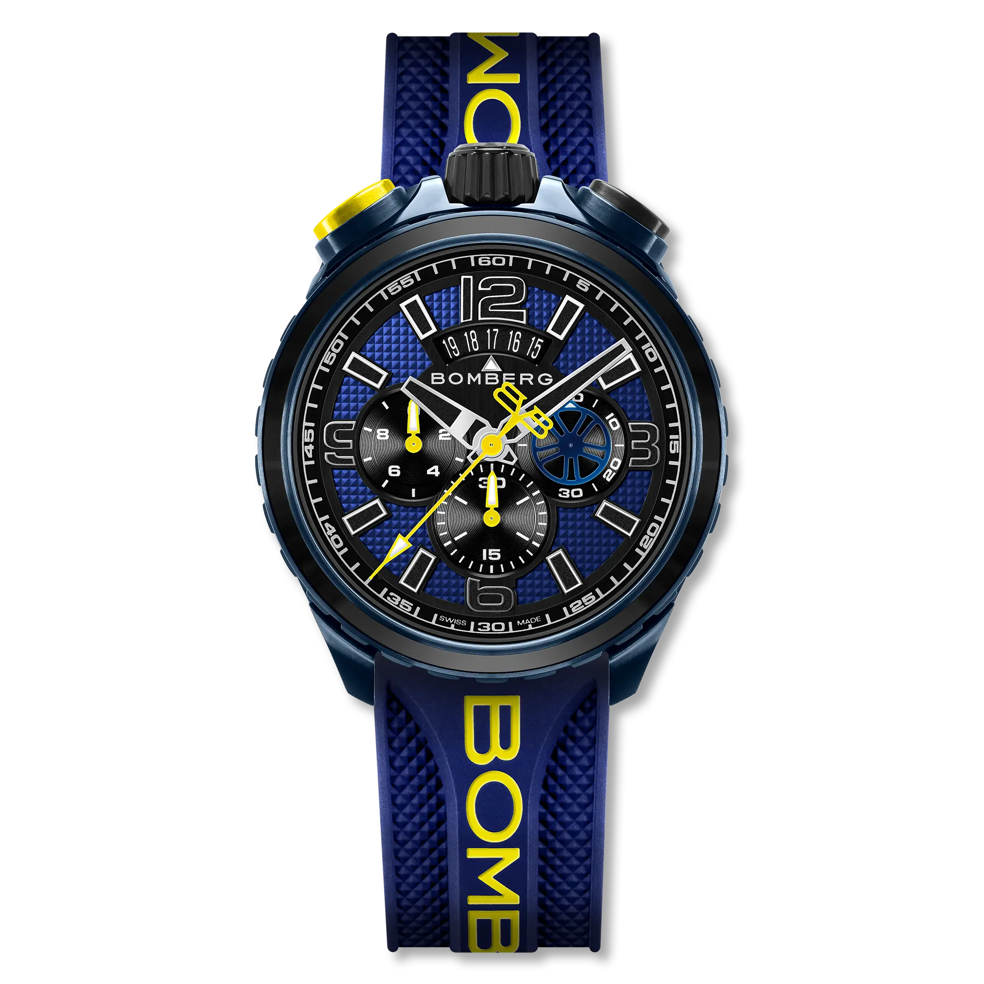 BOMBERG Swiss Made Watch Yellow Navy – BOMBERG
