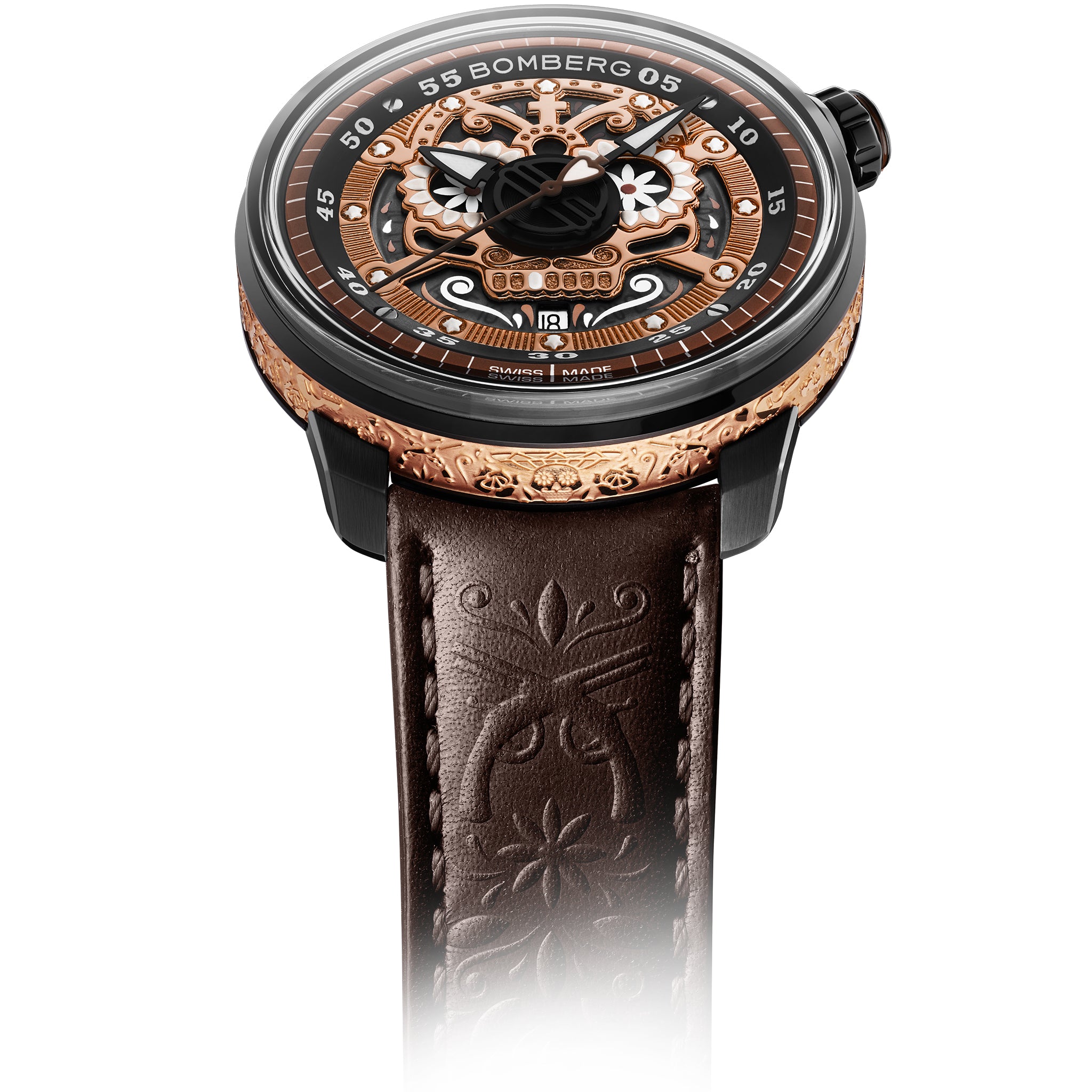 BOMBERG BB-01 Automatic Mariachi Skull - Swiss Made Watch – BOMBERG
