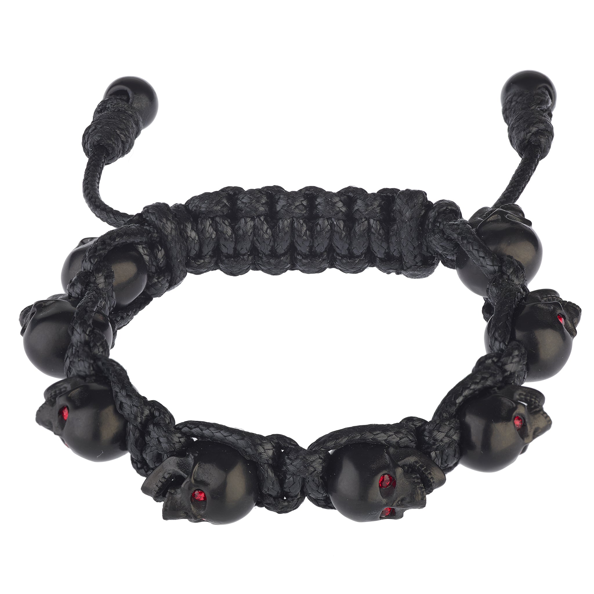 BRACELET SKULLY 'NOIR, YEUX BLANCS'