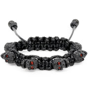 BRACELET SKULLY 'NOIR, YEUX BLANCS'