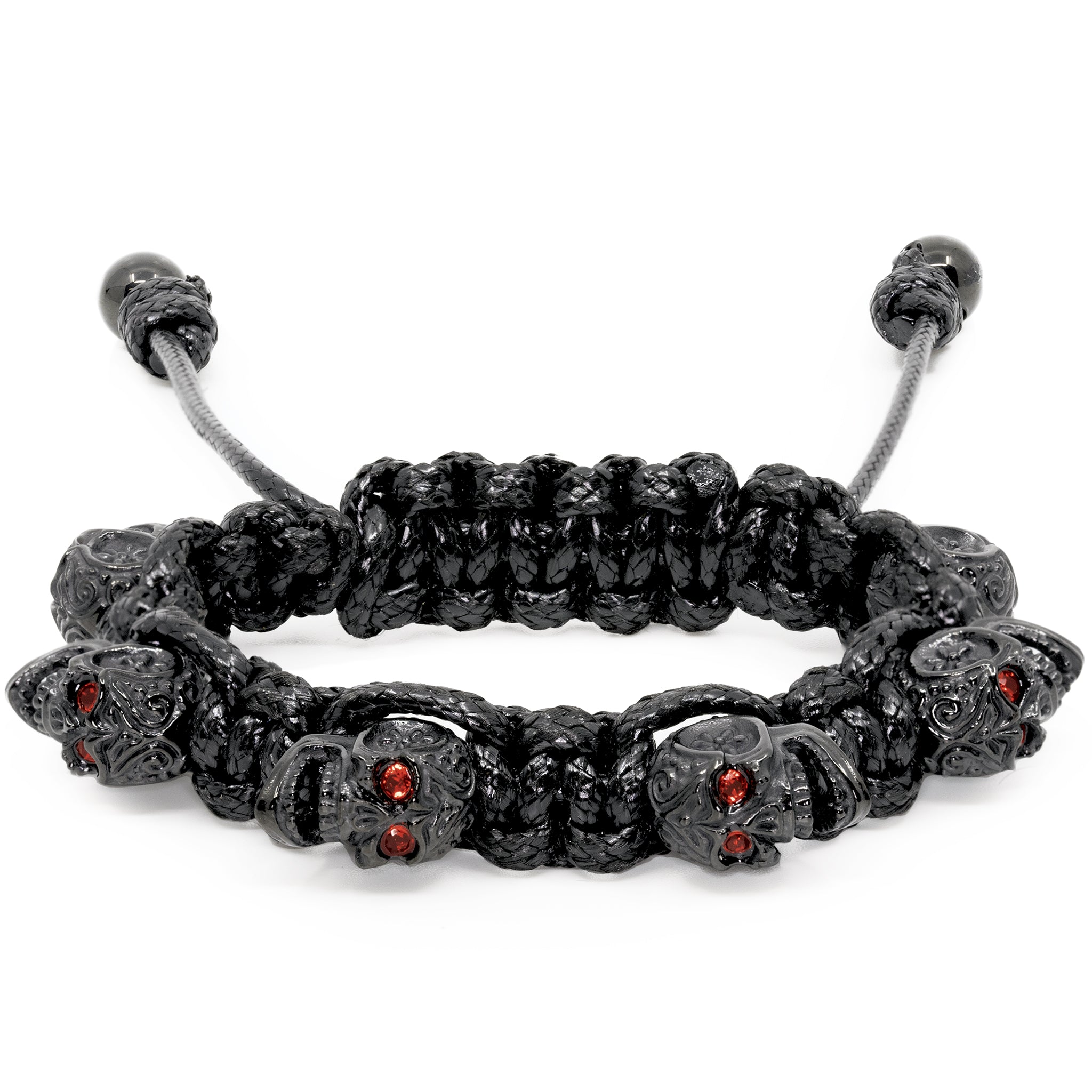 BRACELET SKULLY 'NOIR, YEUX BLANCS'