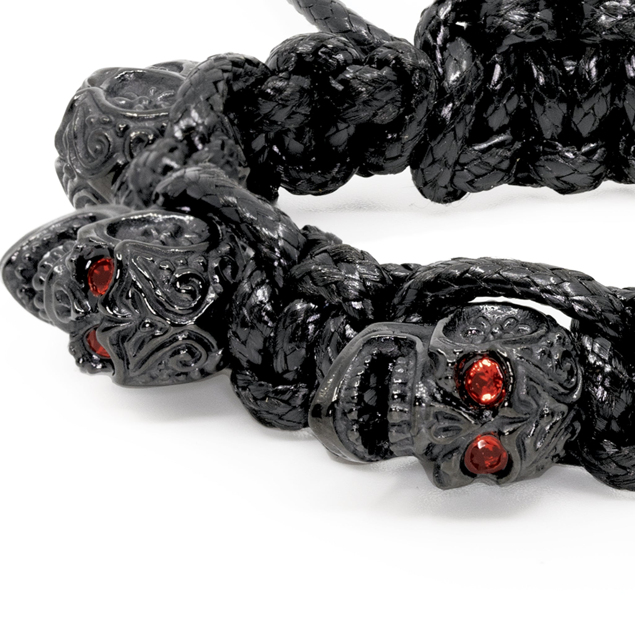 BRACELET SKULLY 'NOIR, YEUX BLANCS'