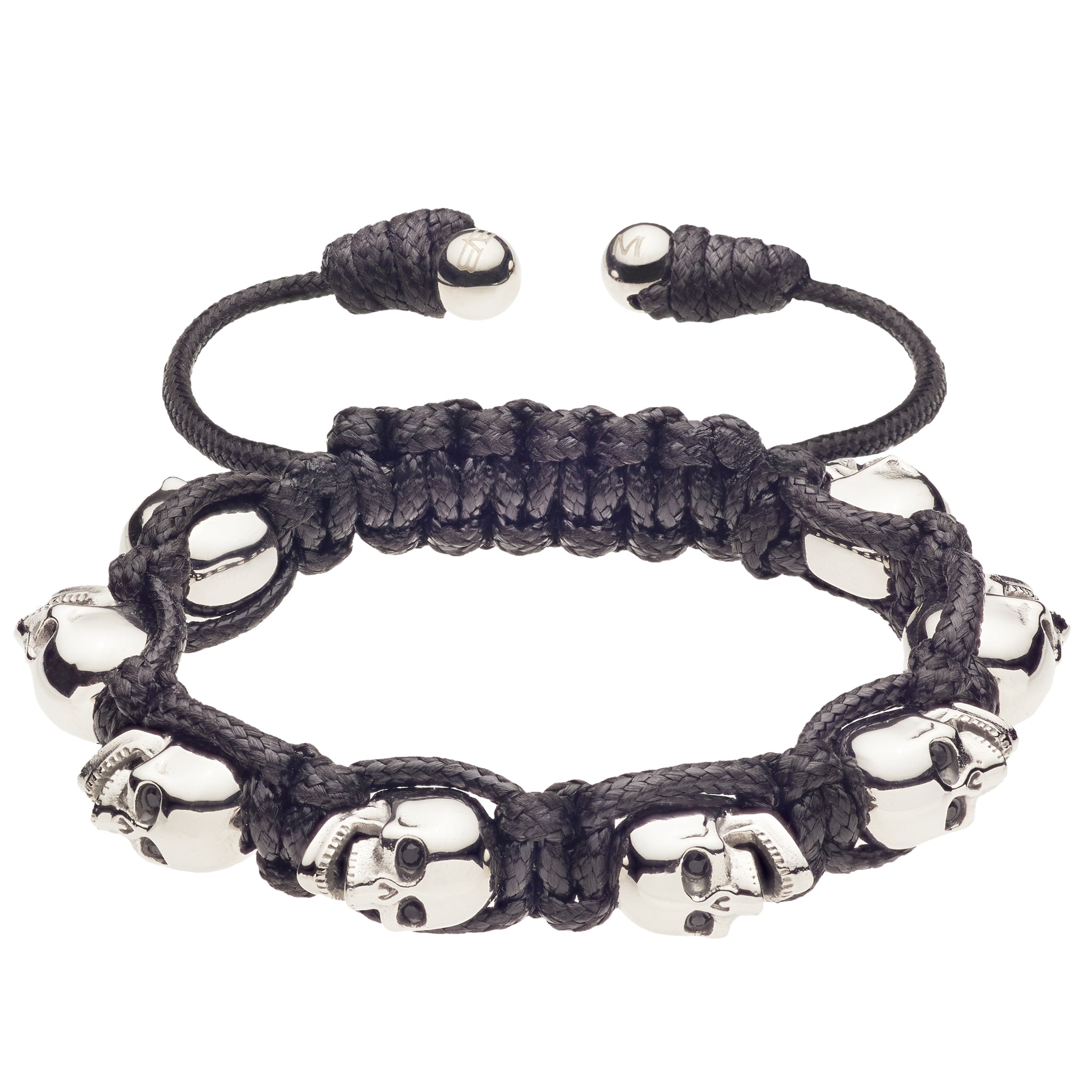 BRACELET SKULLY 'NOIR, YEUX BLANCS'