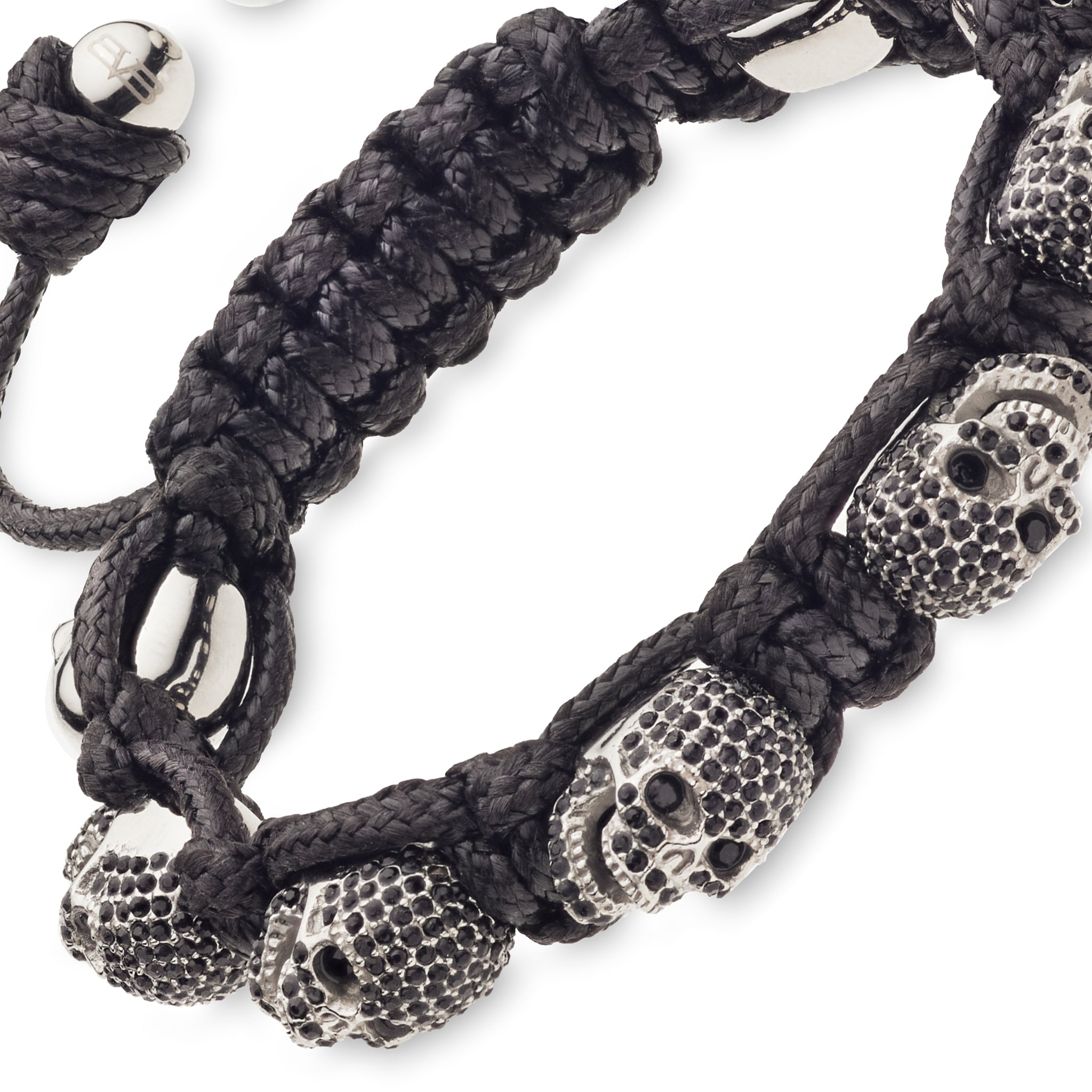 BRACELET SKULLY 'NOIR, YEUX BLANCS'