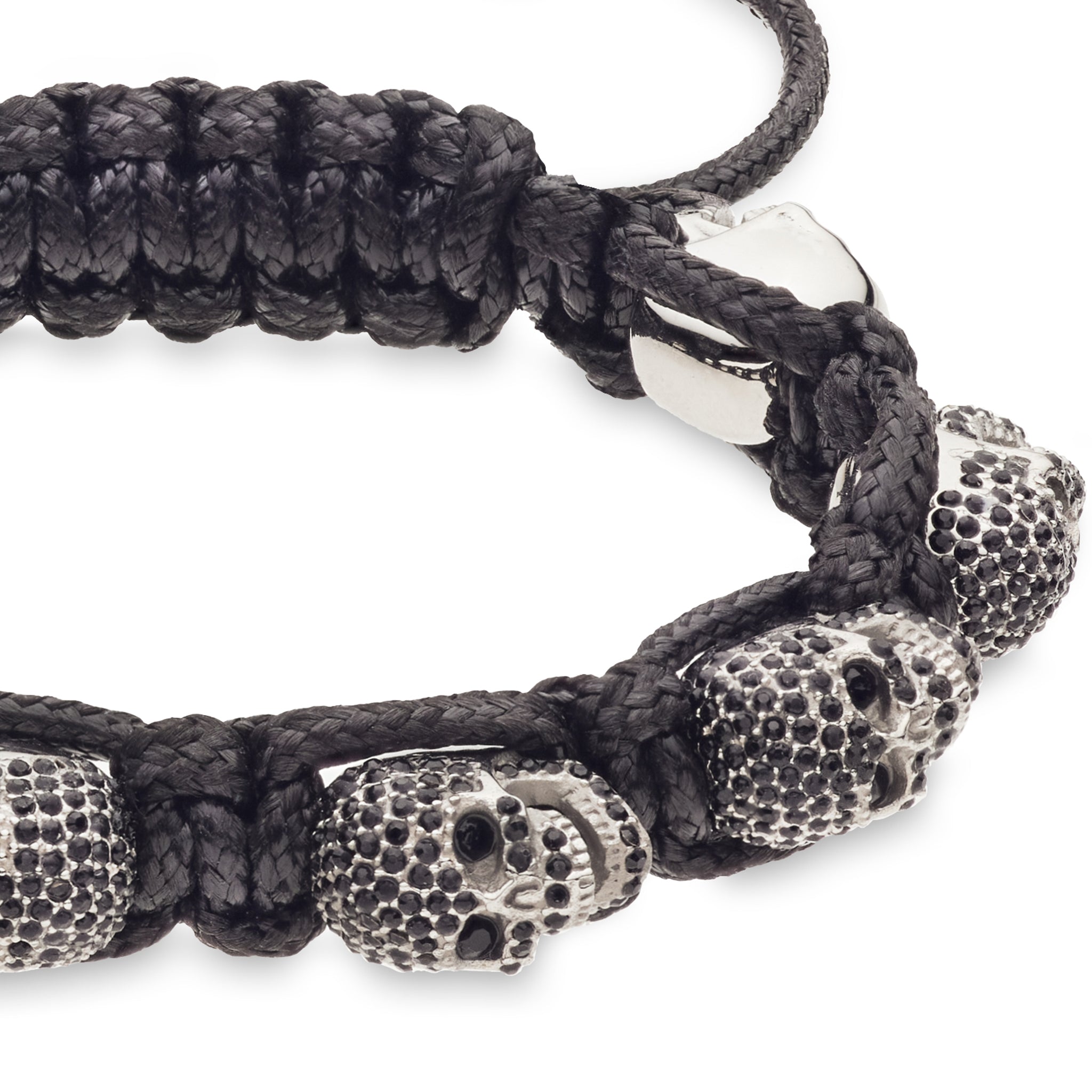 BRACELET SKULLY 'NOIR, YEUX BLANCS'