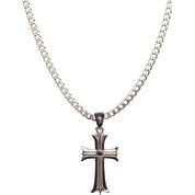 PENDENTIF CROSS SKULL 'GOLD &amp; BLACK EYES'