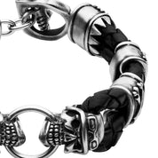 RIDER SKULL ACIER &amp; CUIR