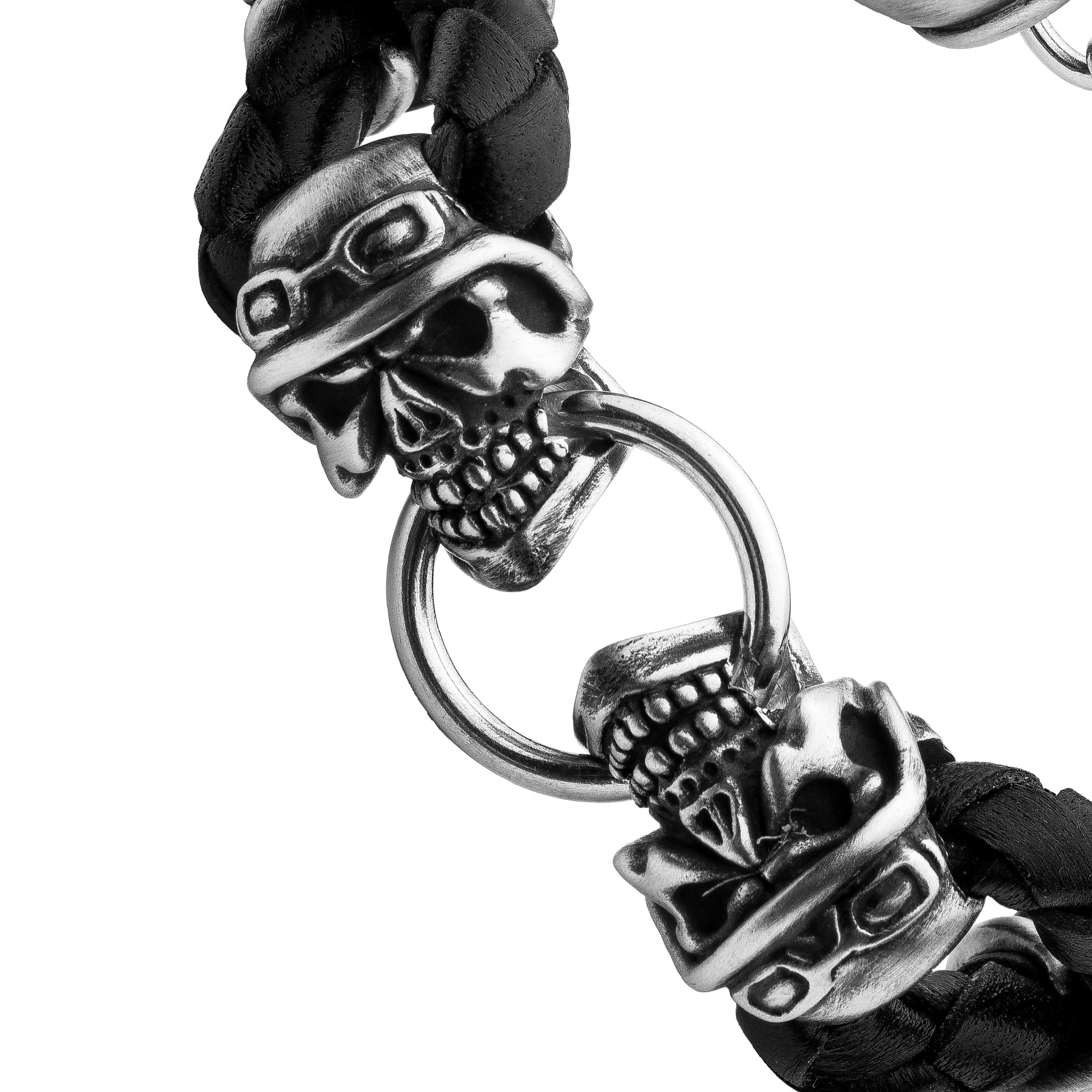 RIDER SKULL ACIER &amp; CUIR
