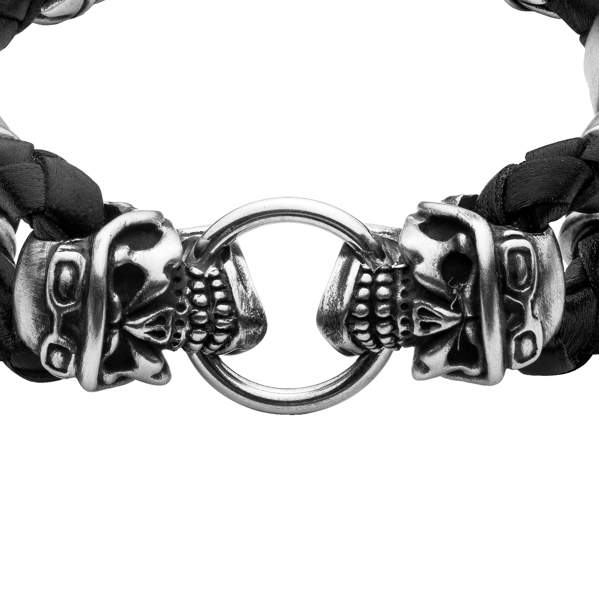 RIDER SKULL ACIER &amp; CUIR