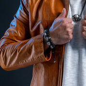 BRACELET SKULLY 'NOIR, YEUX BLANCS'